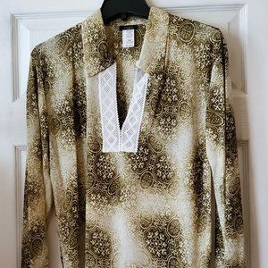 VINTAGE CLONE USA UNISEX BEIGE SHIRT NWOT